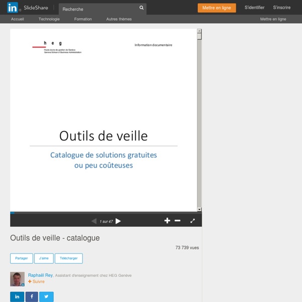 Outils de veille - catalogue