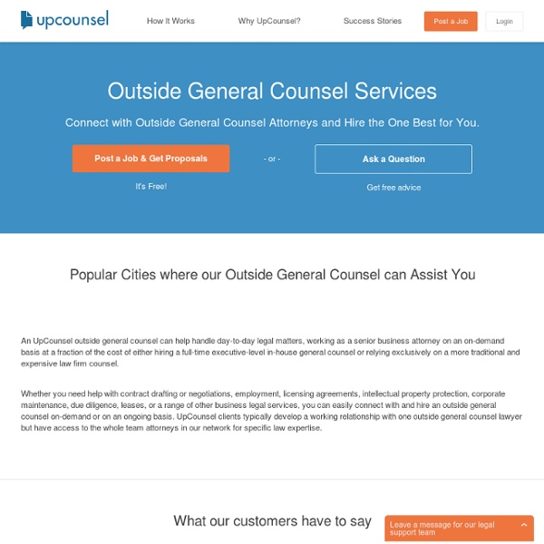 Outside General Counsel Services