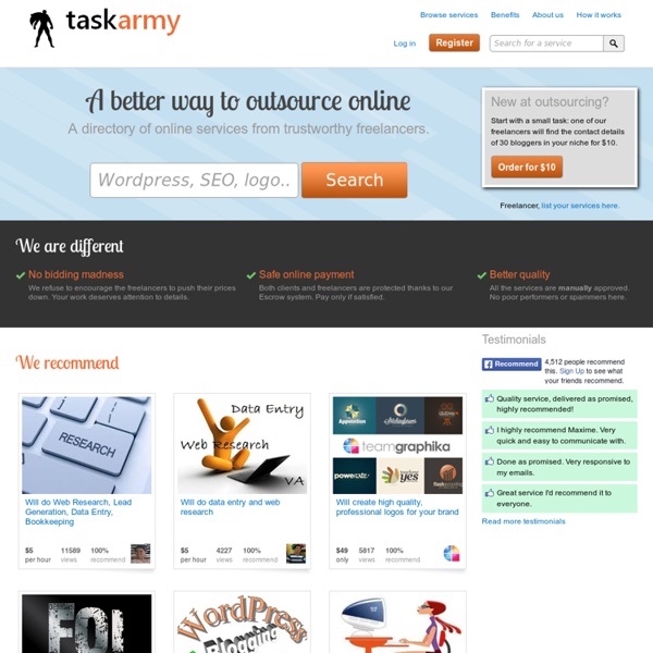 Find a freelancer - Task Army
