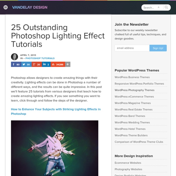 40 Photoshop Tutorials for Lighting and Abstract Effects