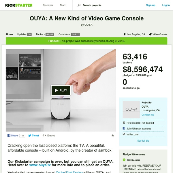 OUYA: A New Kind of Video Game Console by OUYA
