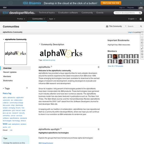 AlphaWorks Data Discovery and Query Builder Overview Pearltrees