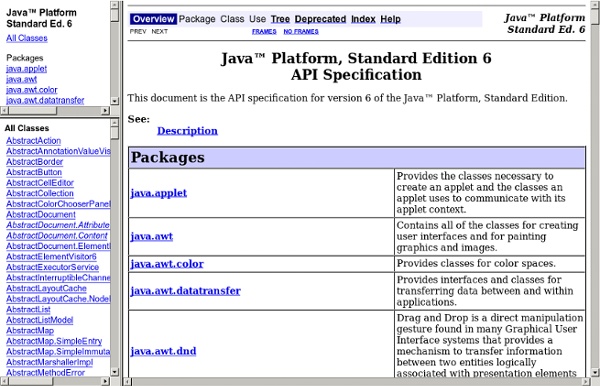 Overview (Java Platform SE 6)