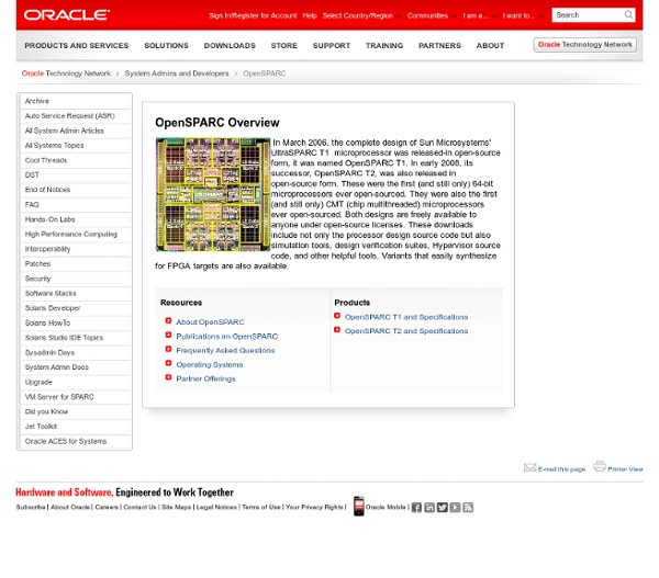 An Open Source Processor used in Sun SPARC Servers