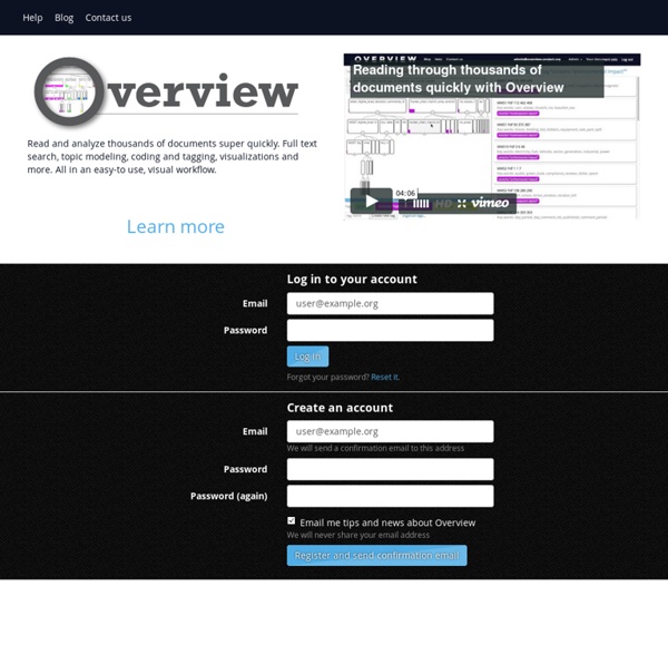 The Overview Project — Visualize your documents