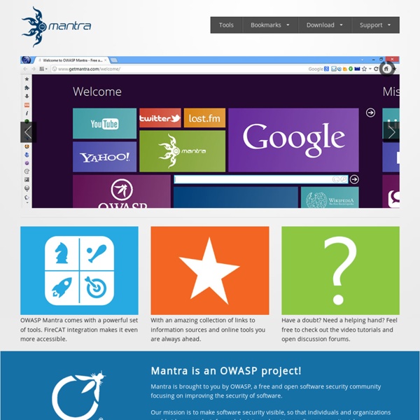 OWASP Mantra - Free and Open Source Browser based Security Framework