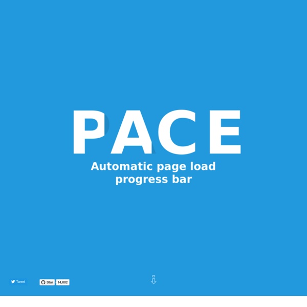 PACE — Automatic page load progress bars