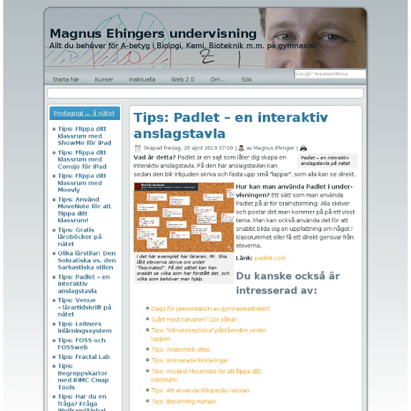 Tips: Padlet – en interaktiv anslagstavla