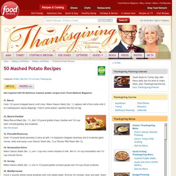 50 Mashed Potatoes : Recipes and Cooking