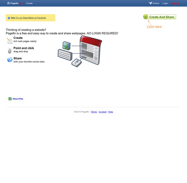 Pagefin - Free Page Creating, Hosting, Page Sharing & Site Hosting