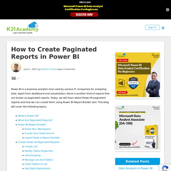 Paginated Reports in Power BI