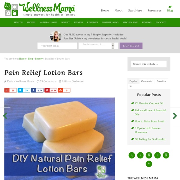 Pain Relief Lotion Bars Recipe