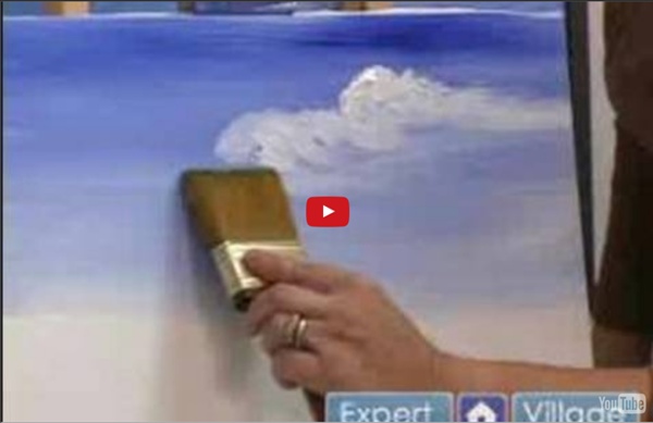 How to Paint with Acrylic Paint : How to Paint a Sky Using Acrylics