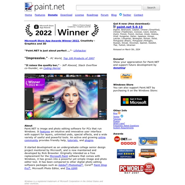 Paint.NET - Free Software for Digital Photo Editing