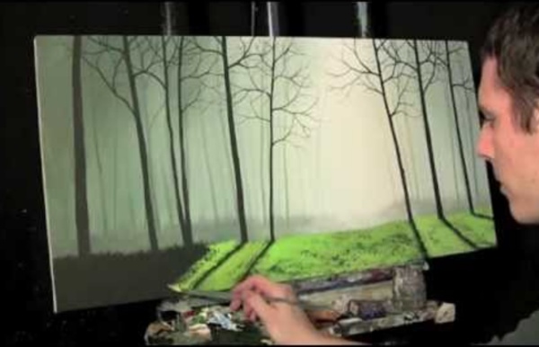 ‪Time Lapse Surreal Painting The Forerst by Tim Gagnon http://www.timgagnon.com‬‏