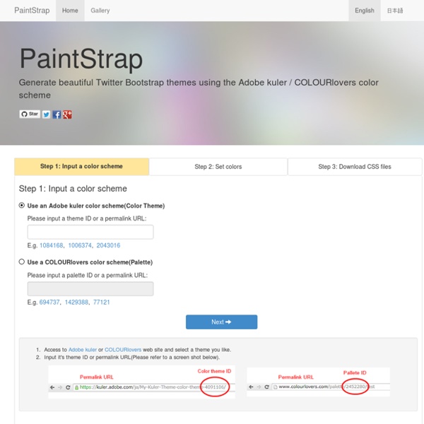 PaintStrap - Generate Bootstrap themes using the color scheme