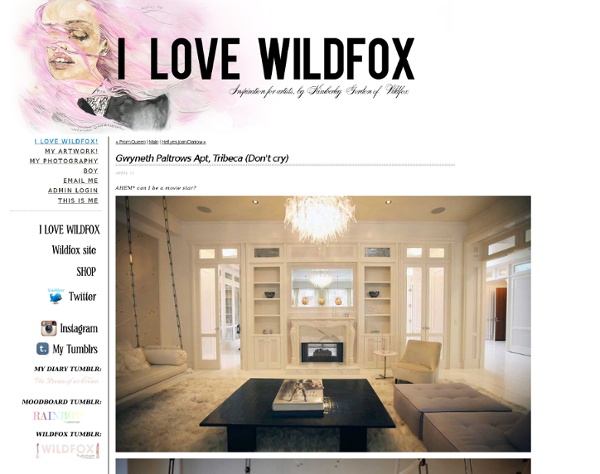 Inspiration for artists from Wildfox Couture - I LOVE WILDFOX - Gwyneth...