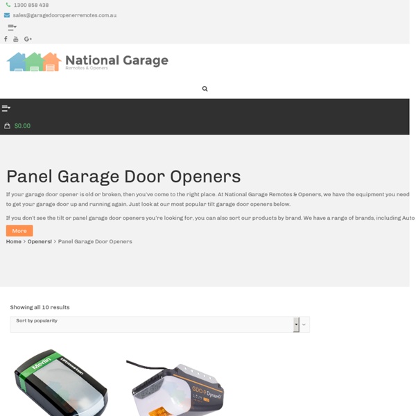 Panel Garage Door Openers Available