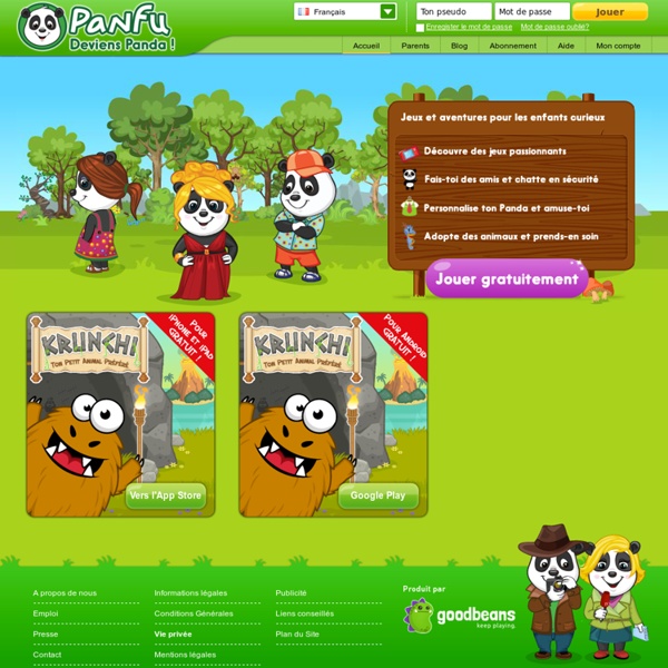 Panfu - jeux en ligne enfants, sites enfants & jeux d'apprentissage enfants