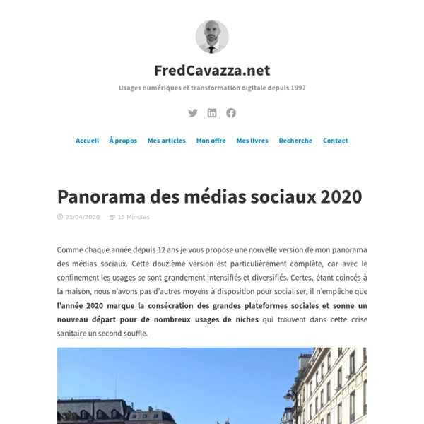 Panorama des médias sociaux 2020