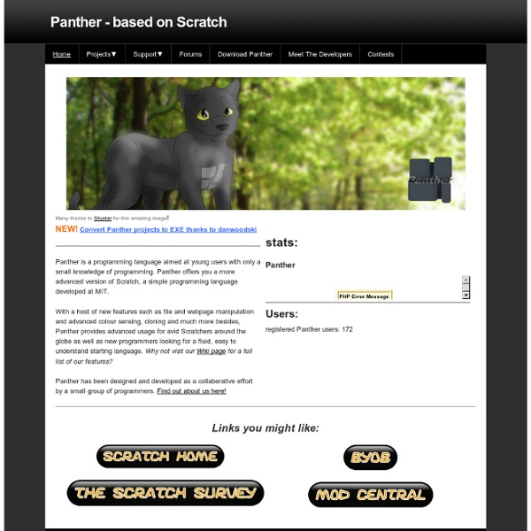 Panther - based on Scratch - Home