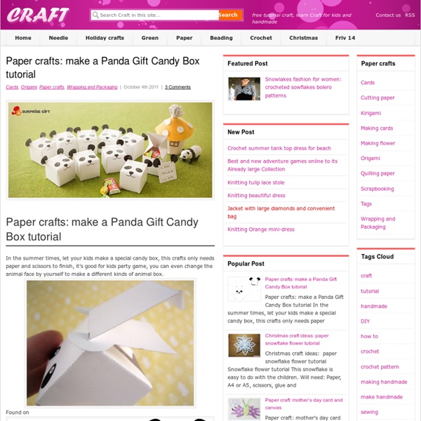 Paper crafts: make a panda gift candy box tutorial