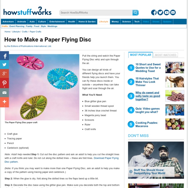 Paper Flying Disc