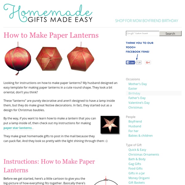 How to Make Paper Lanterns - Cute Round Oriental Style