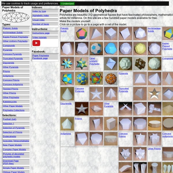 Paper Models of Polyhedra