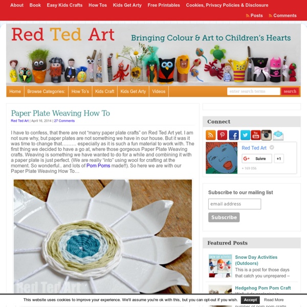 Paper Plate Weaving How To