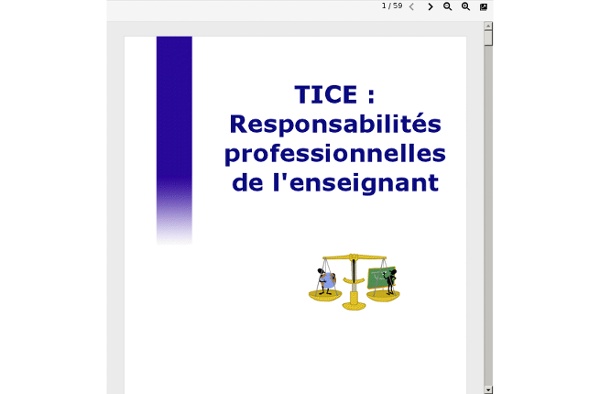 TICE : Responsabilités professionnelles de l'enseignant