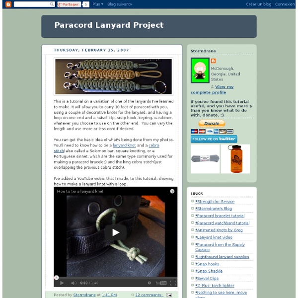 Paracord Lanyard Project