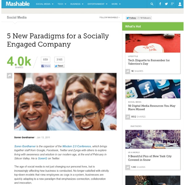 5 New Paradigms for a Socially Engaged Company