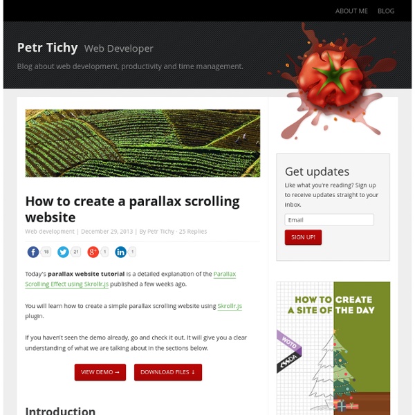 How to create a parallax scrolling website using Skrollr.js