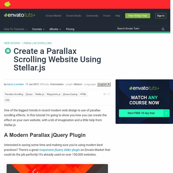 Create a Parallax Scrolling Website Using Stellar.js