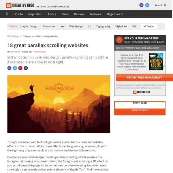 40 great examples of parallax scrolling websites