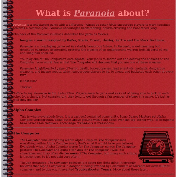 Paranoia: Whats it all about?