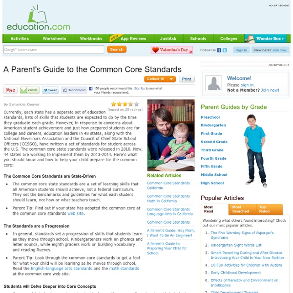 Parents' Guide to the CCSS