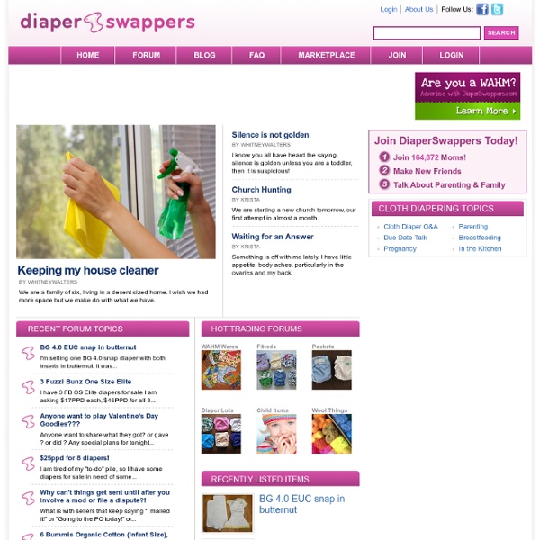 Cloth Diapers & Parenting Community - DiaperSwappers.com