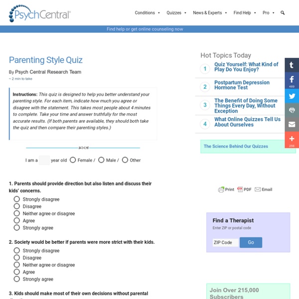 Parenting Style Quiz