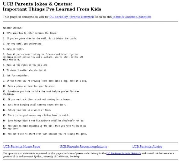 Important Things I've Learned From Kids