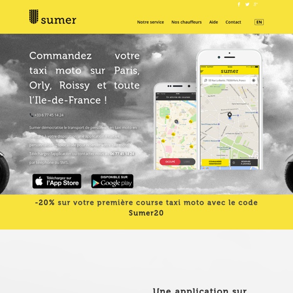 Taxi Moto Paris - Sumer application de réservation taxi moto