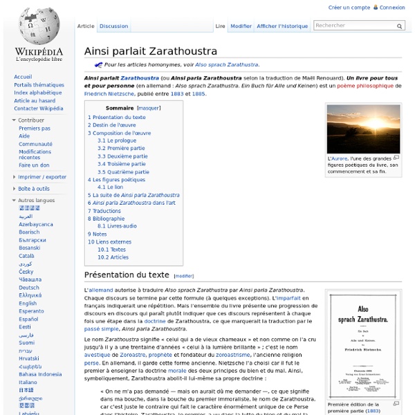 Ainsi parlait Zarathoustra