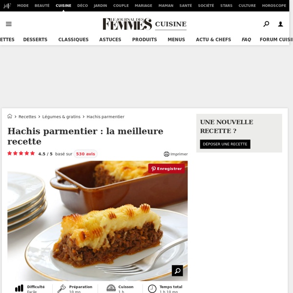 Hachis parmentier : la recette avec L'Internaute