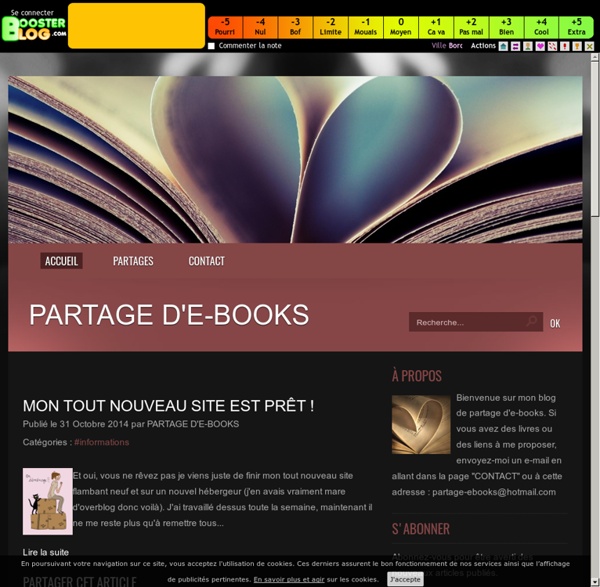 Partage d'e-books - Visite et note ce blog avec BoosterBlog.com