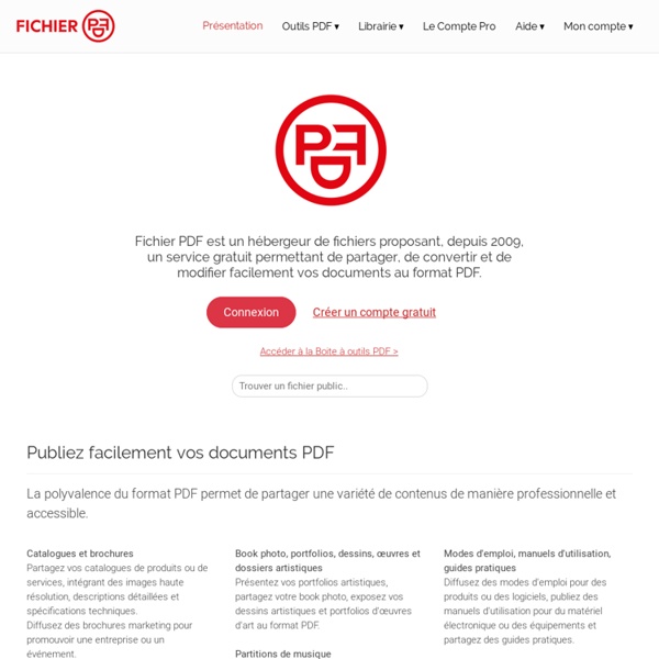 Fichier-PDF.fr - Partagez vos documents PDF sur le Web et les réseaux sociaux