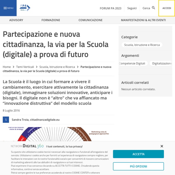 Partecipazione e nuova cittadinanza, la via per la Scuola (digitale) a prova di futuro - FPA