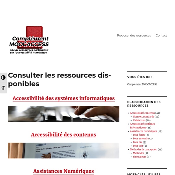 Complément MOOCCACESS – Site de ressources participatif sur l'accessibilité numérique