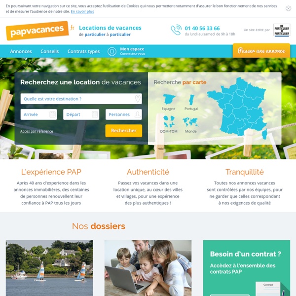 Location vacances particulier : maison, villa, appartement, camping, gîtes, chambre d'hôtes