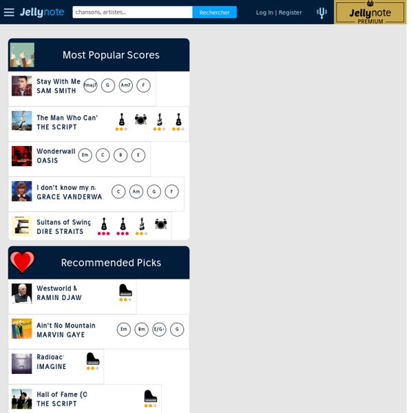 Jellynote - partitions, tablatures, accords et vidéos